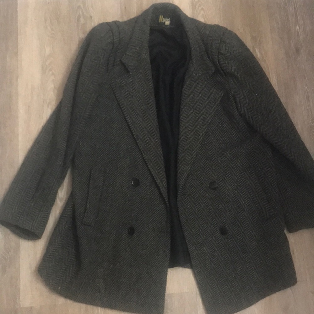 Black collared coat